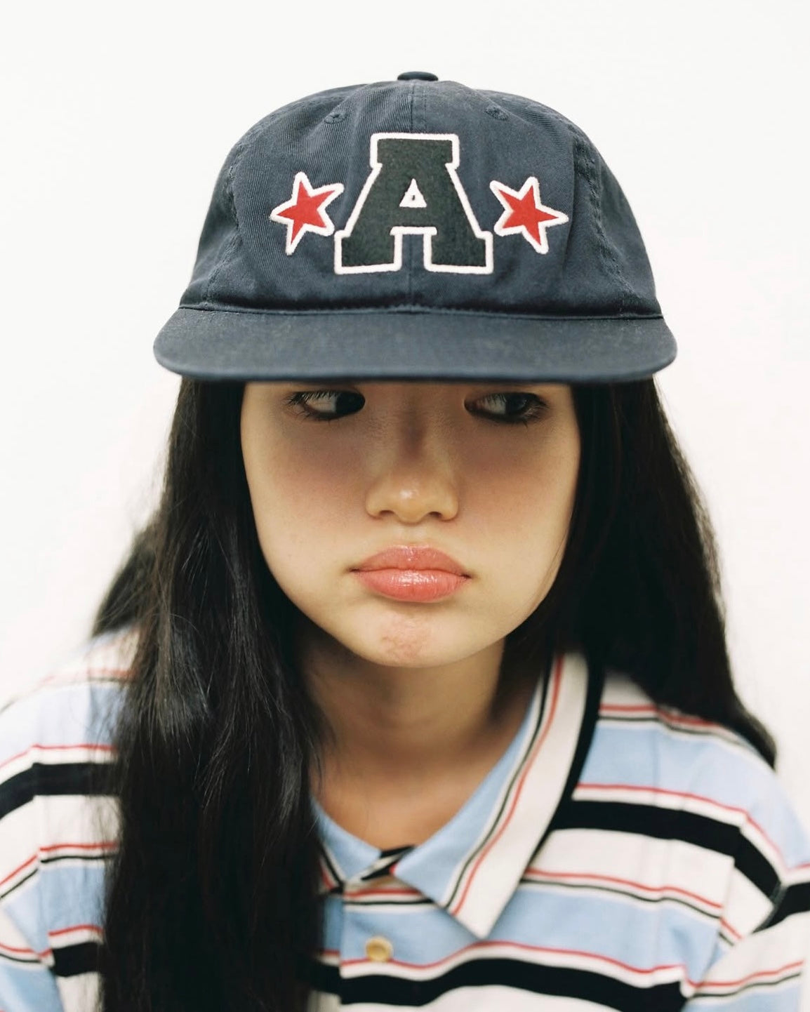 AEAE WASHED CAPITAL LOGO CAP (NAVY)