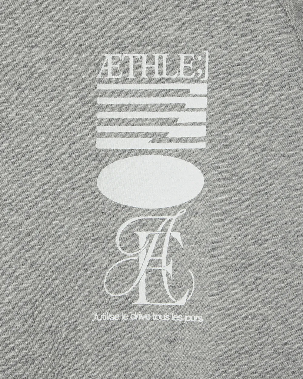 AEAE ATHLETE STRIPE HALF T-SHIRTS (GREY)