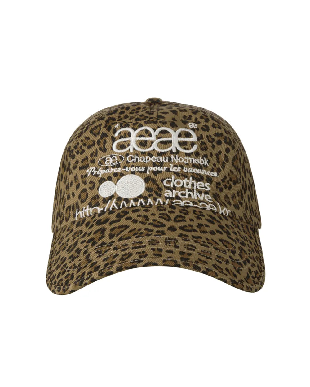 AEAE WEB LOGO LEOPARD CAP (MUSTARD)