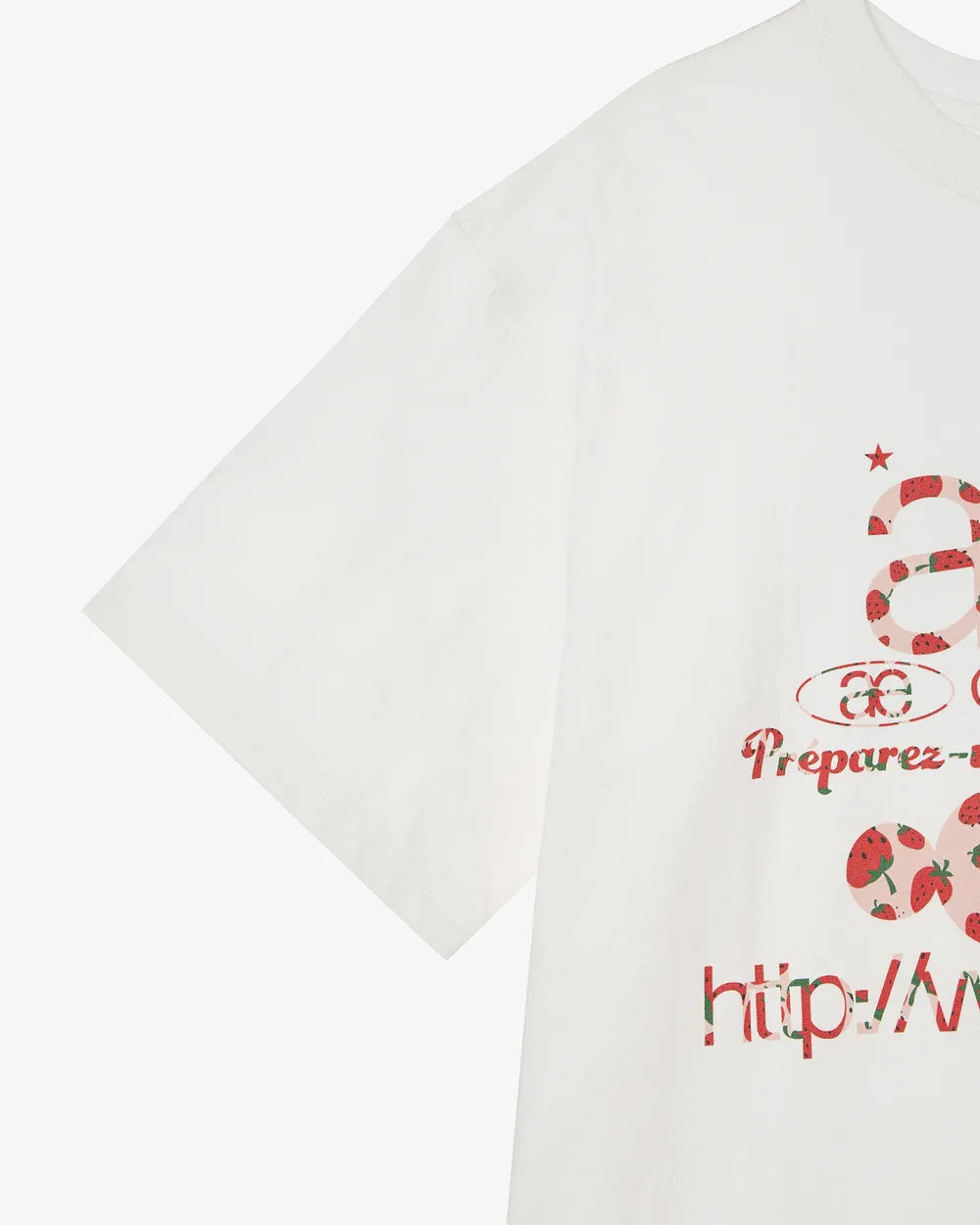 AEAE WEB LOGO T-SHIRTS (WHITE/STRAWBERRY)