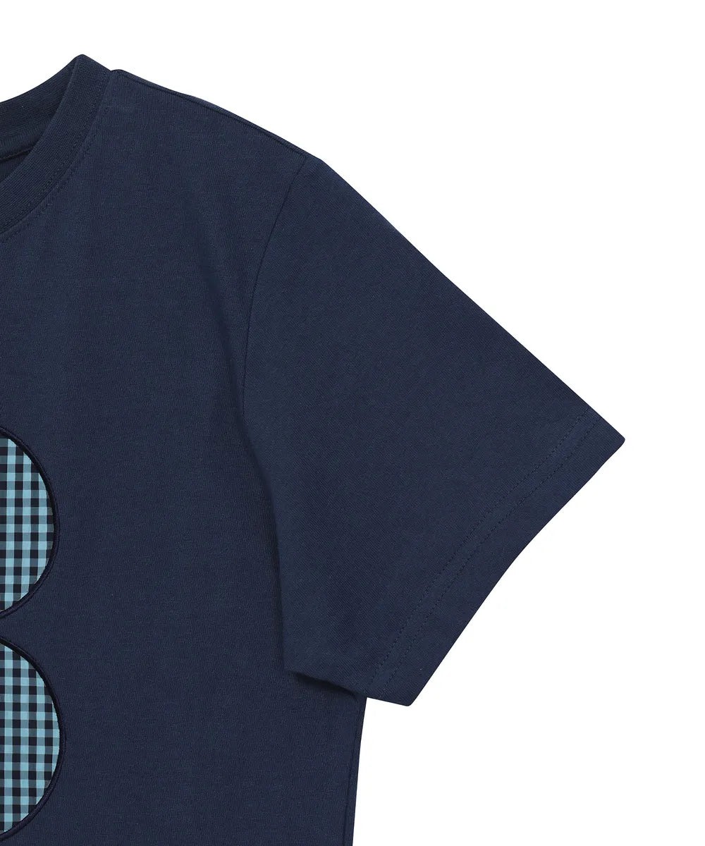BAUF 3 LOGO DOT SLIM FIT T-SHIRT (NAVY)
