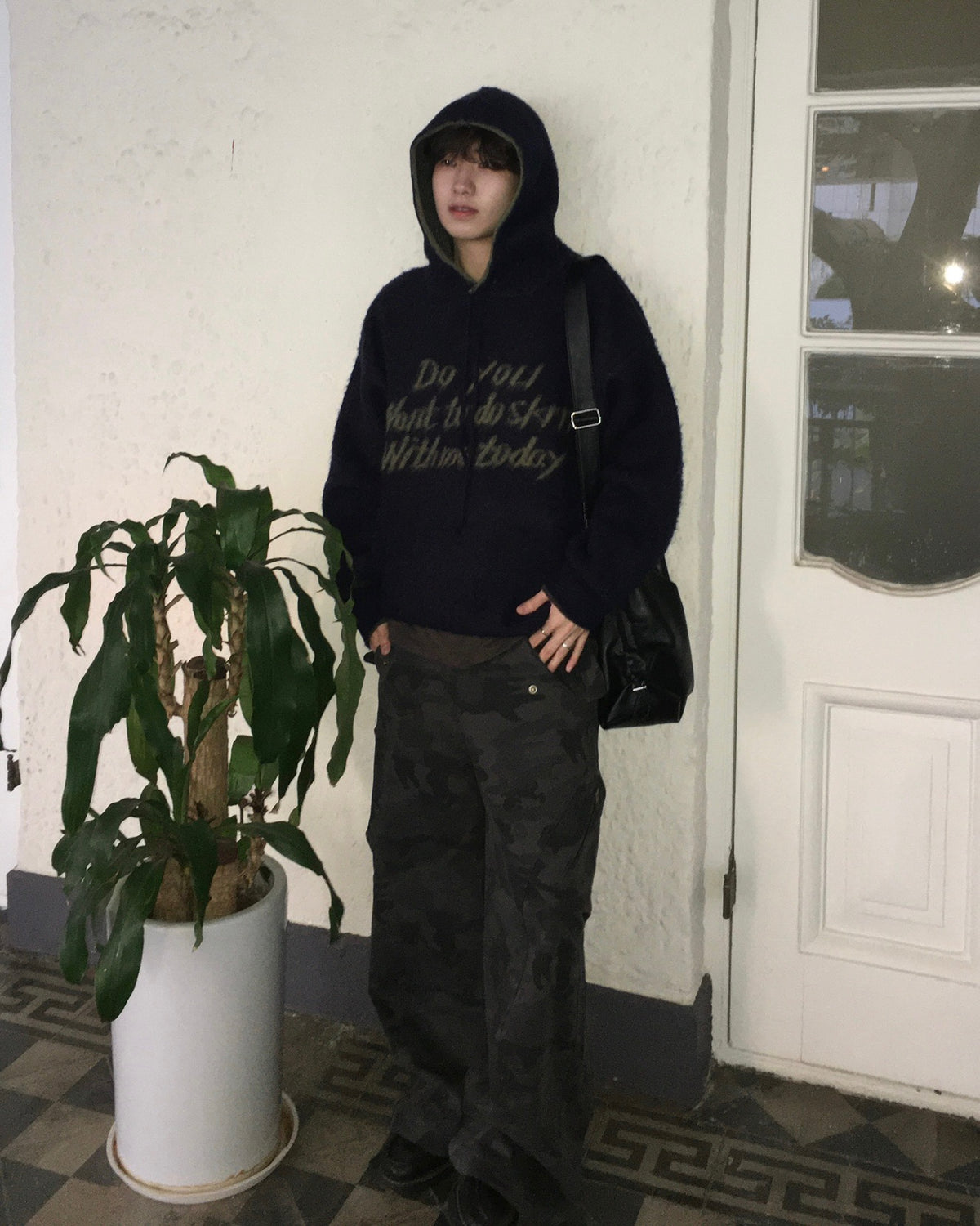SKR knitted hoodie