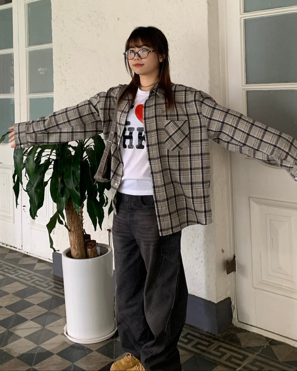 checked cotton shirt