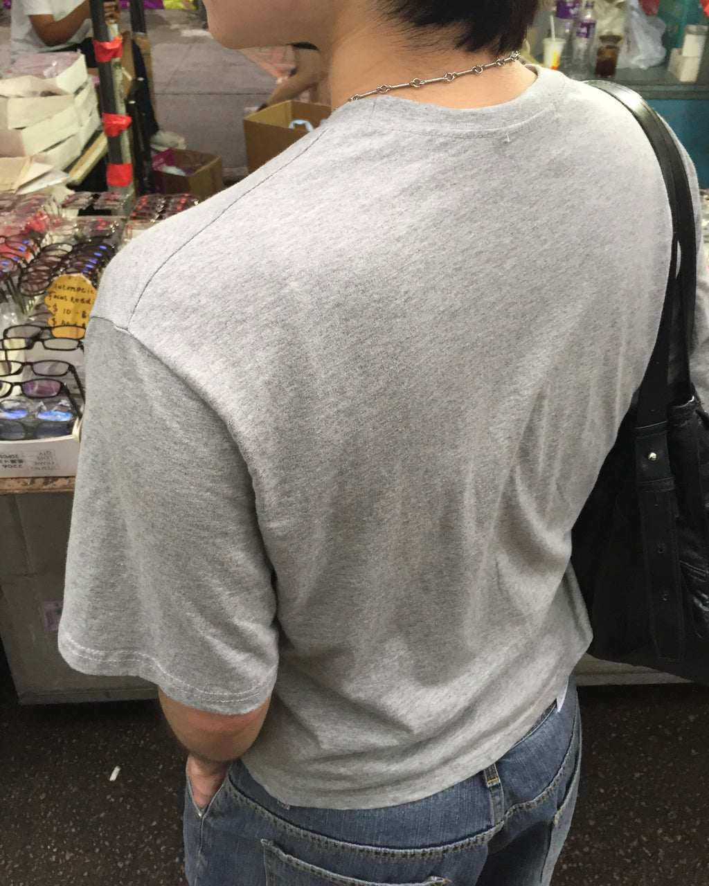 basic crop tee (grey)