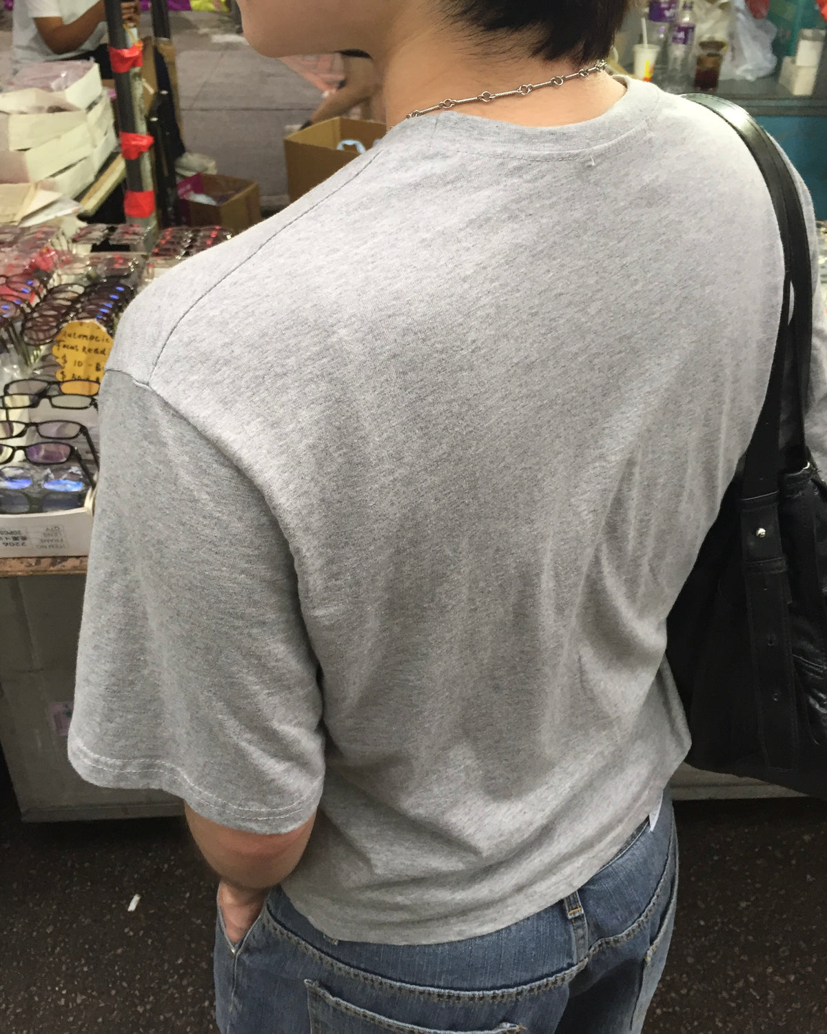 basic crop tee (grey)