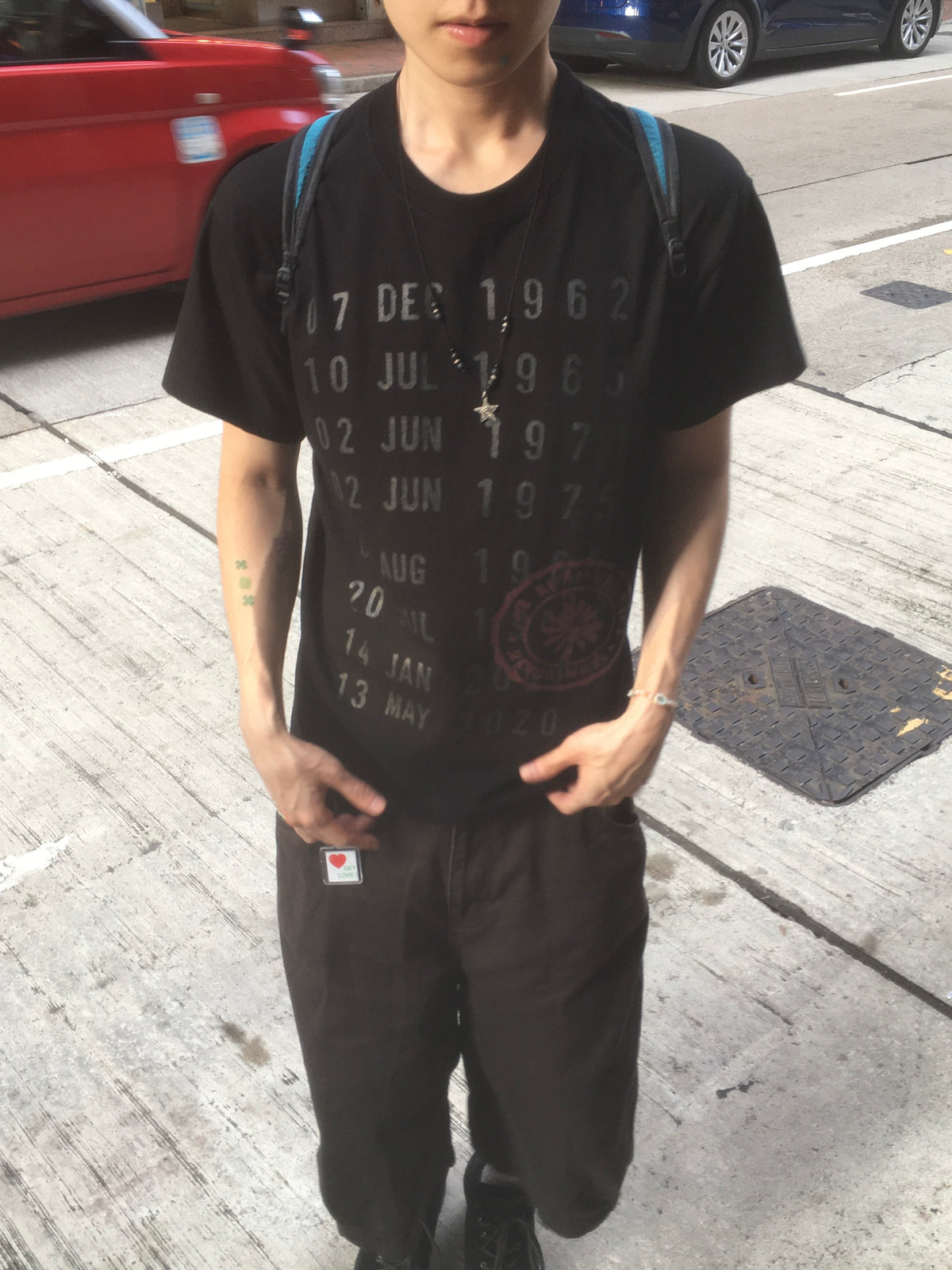 calendar print tee (black)