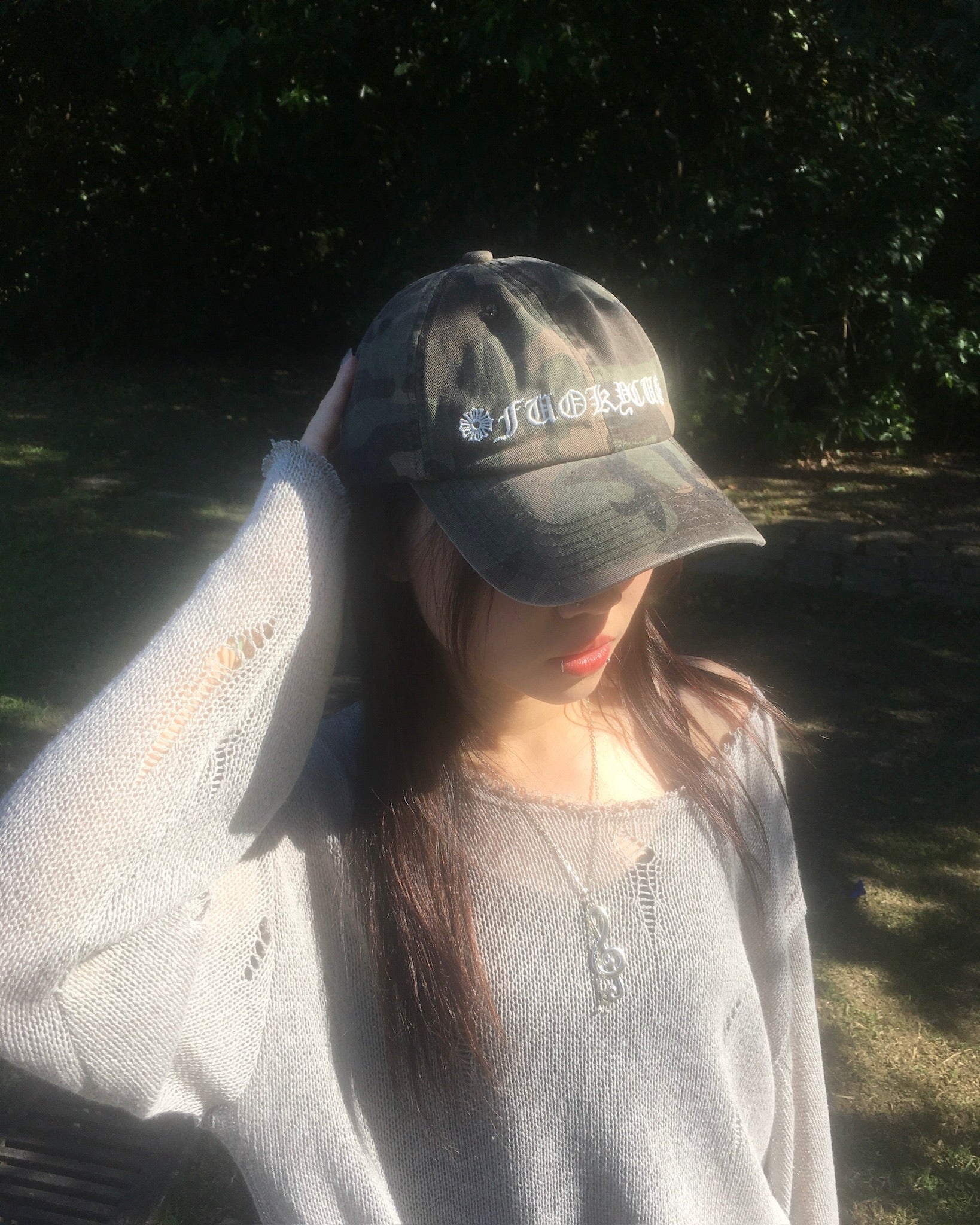 camo gothic cap