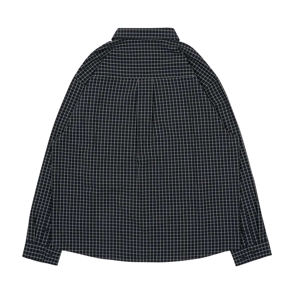TCM MINI LOGO CHECK SHIRTS (BLACK)