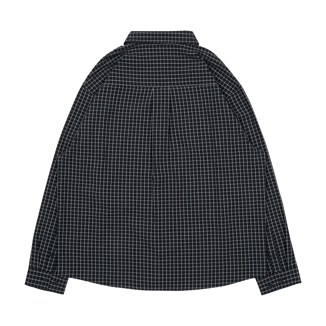 TCM MINI LOGO CHECK SHIRTS (BLACK)