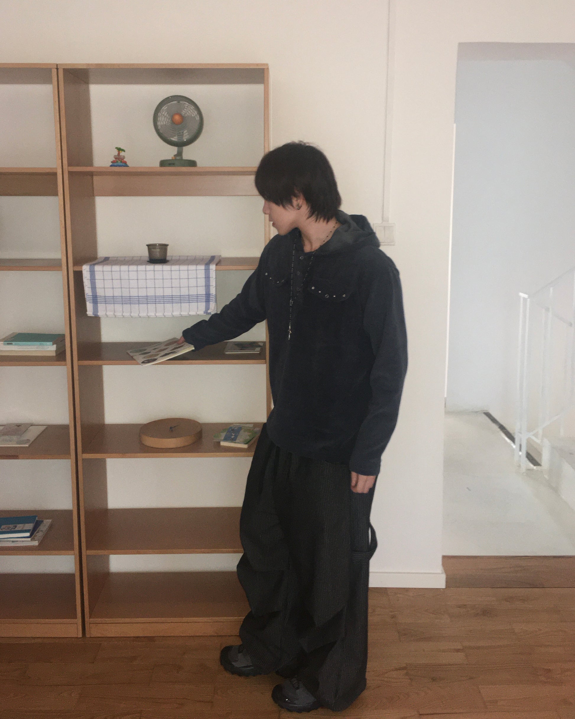 sun striped pants (black)