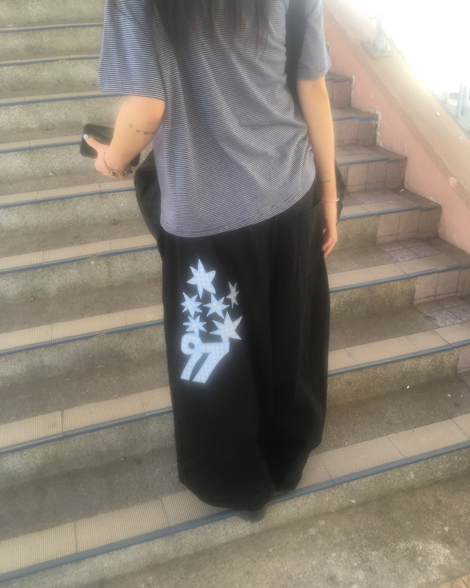 basic striped tee (navy)