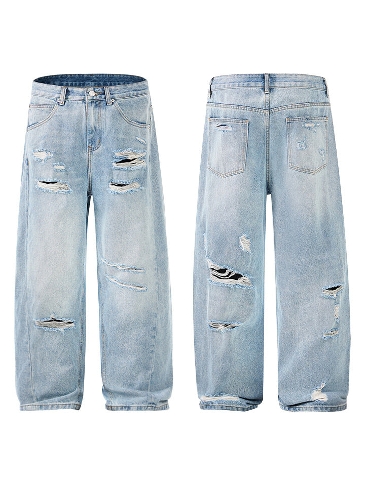 destroyed denim pants