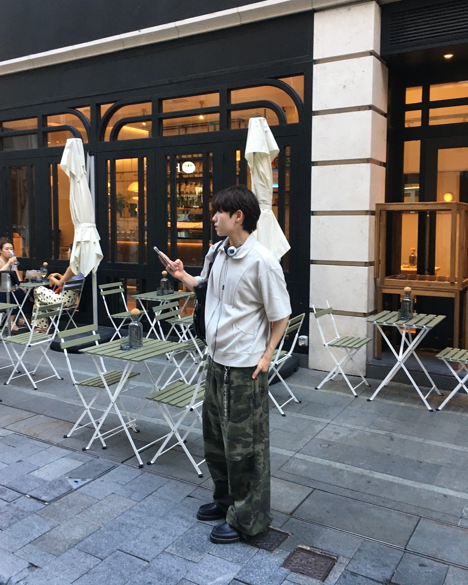 (in stock) camo washed pants (khaki)