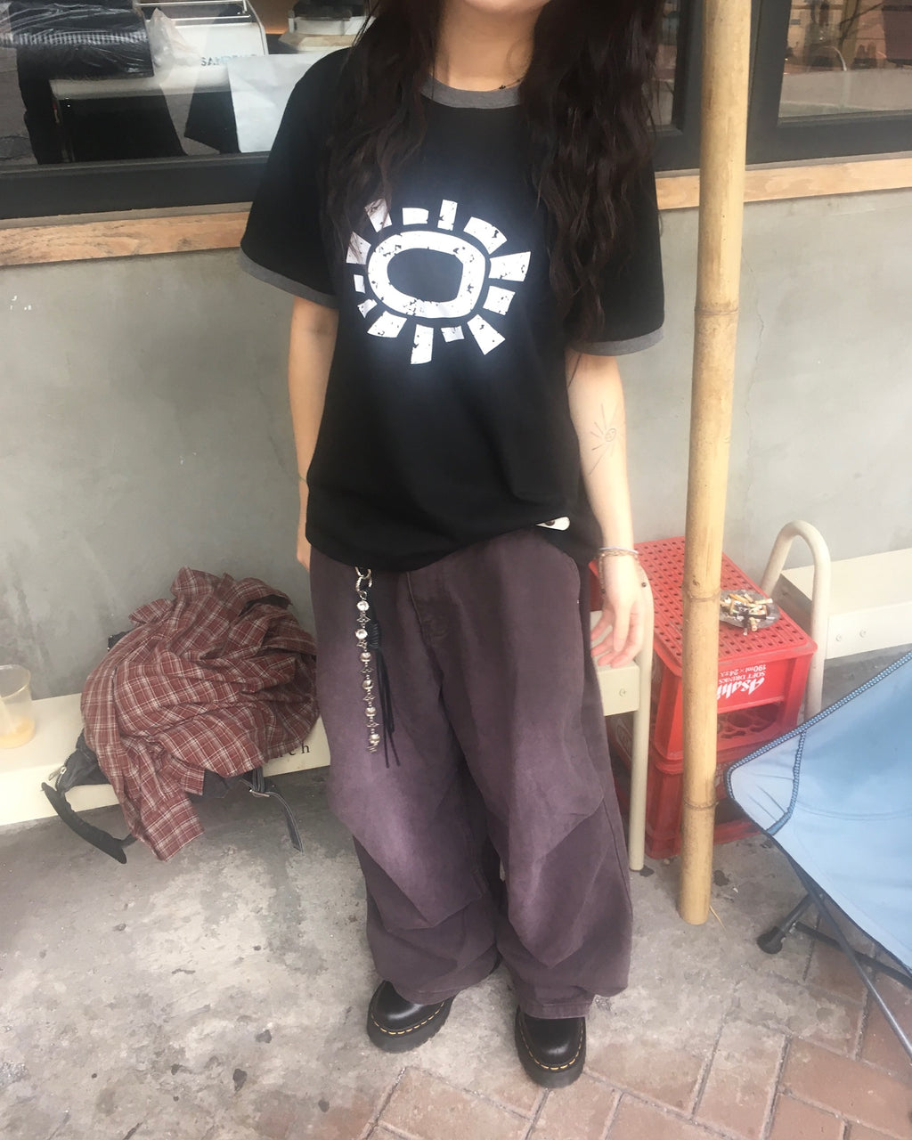 star rivet washed jeans (women)