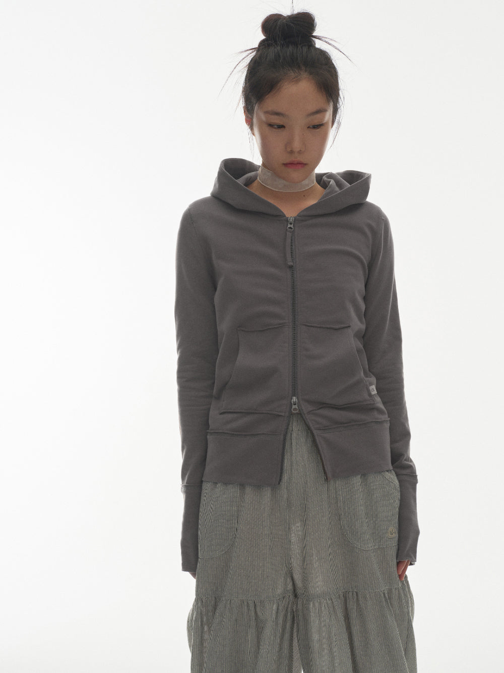 ✪【𝘱𝘳𝘦-𝘰𝘳𝘥𝘦𝘳】coyseio stitch hood zip-up (3 color)