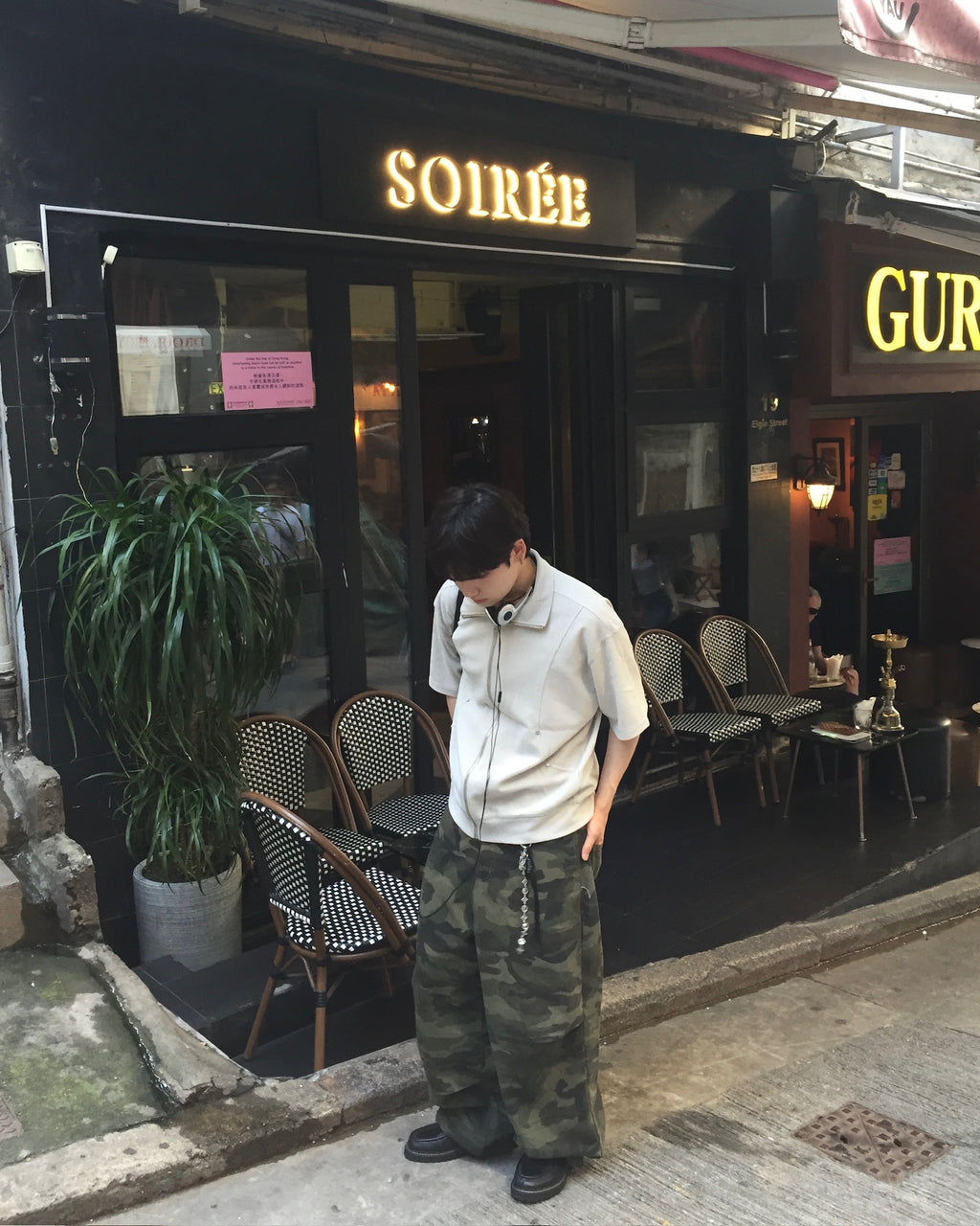 (in stock) camo washed pants (khaki)