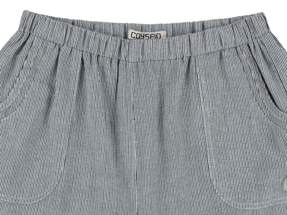 ✪【𝘱𝘳𝘦-𝘰𝘳𝘥𝘦𝘳】coyseio shirring rough stripe pants (light grey)