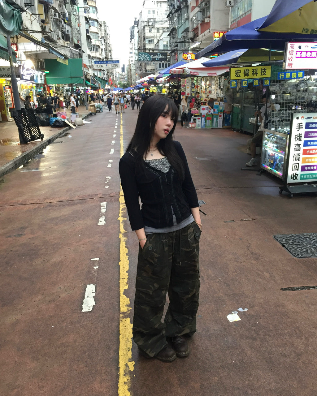 (in stock) military camo work pants (khaki)