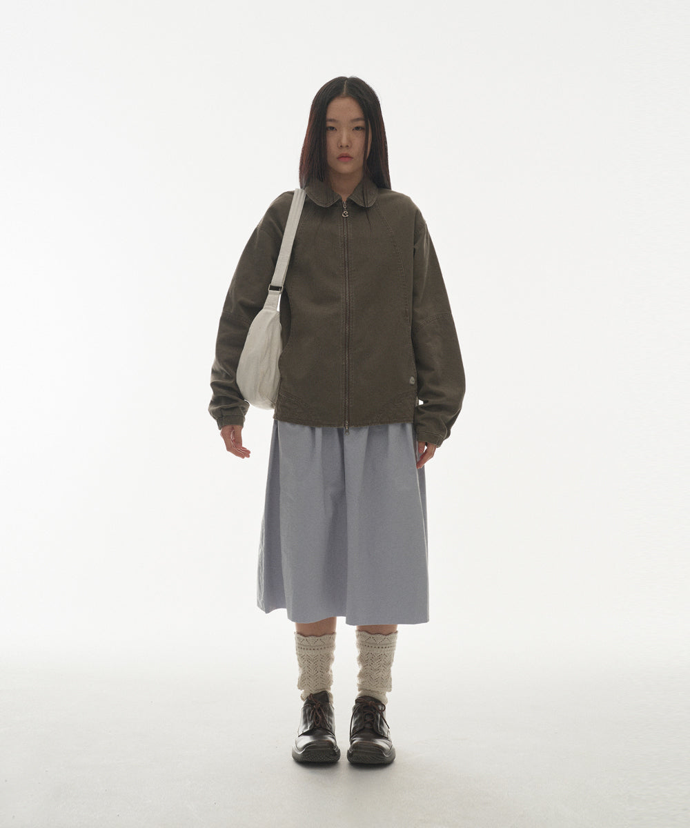 ✪【𝘱𝘳𝘦-𝘰𝘳𝘥𝘦𝘳】coyseio round collar stitch jacket (grey)