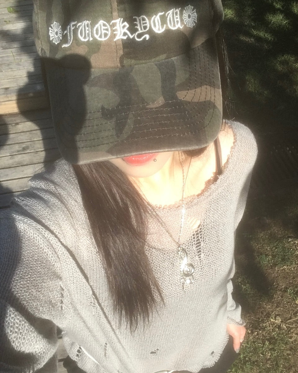 camo gothic cap
