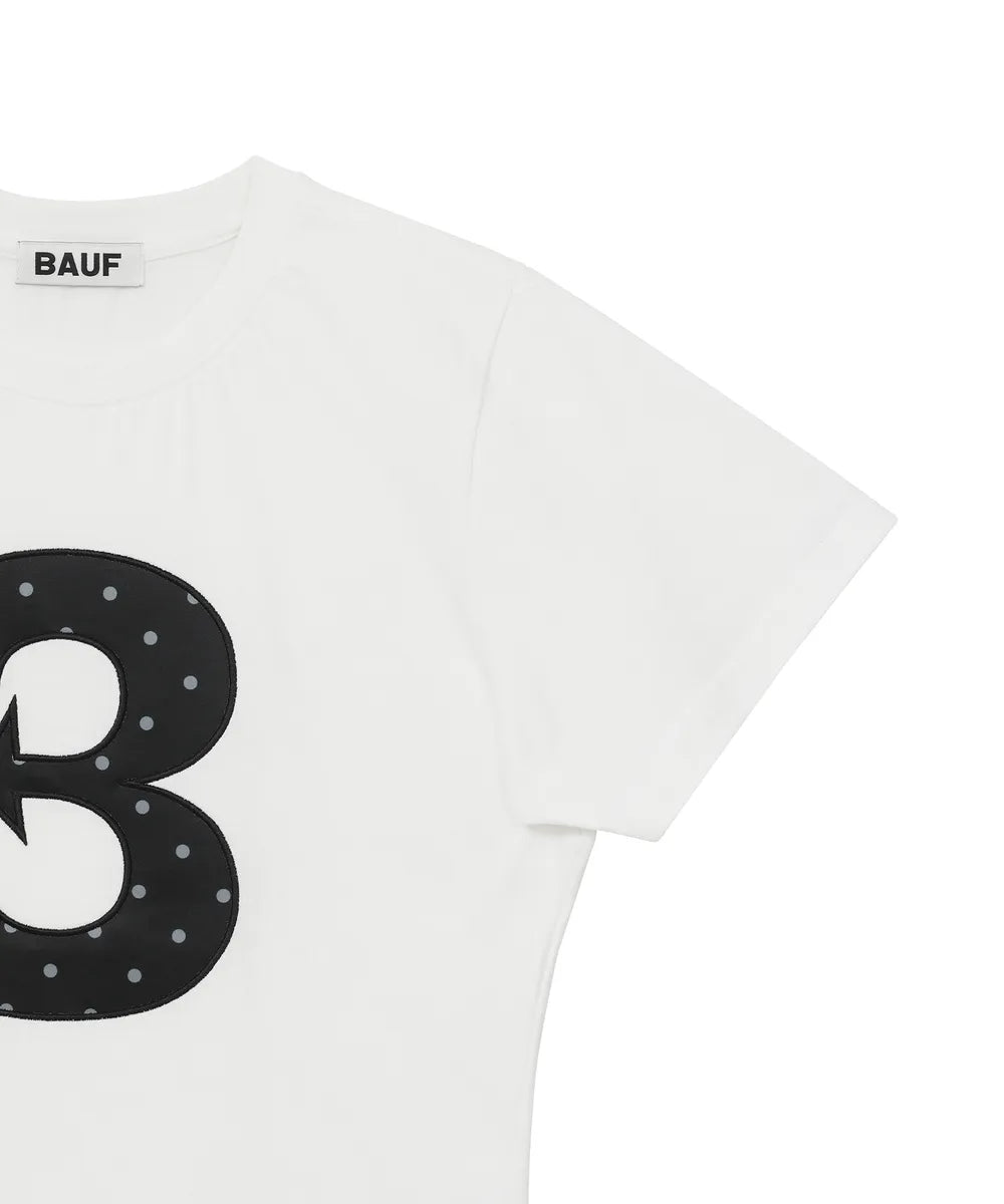 BAUF 3 LOGO DOT SLIM FIT T-SHIRT (white)