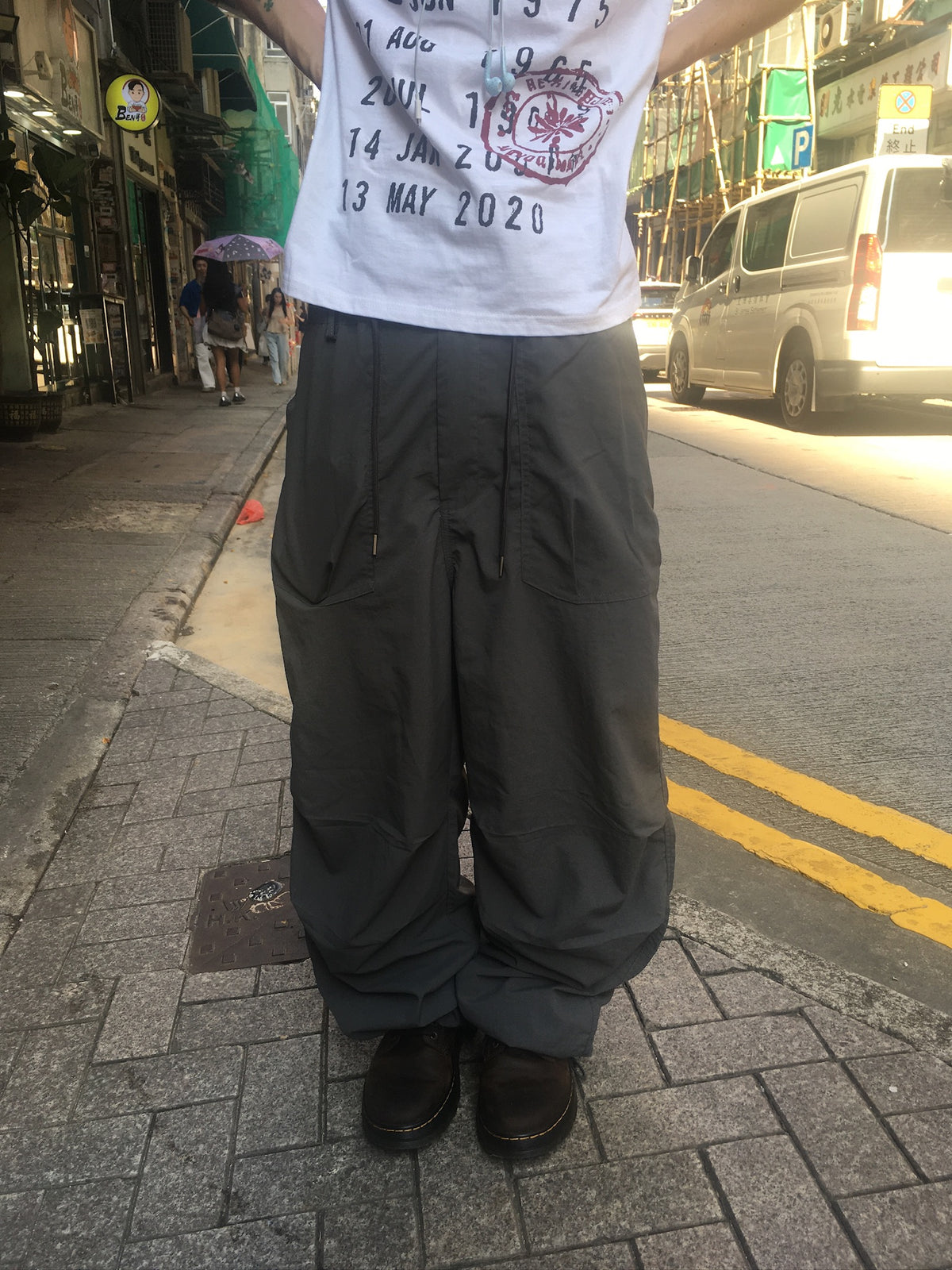 fatigue nylon pants (charcoal)
