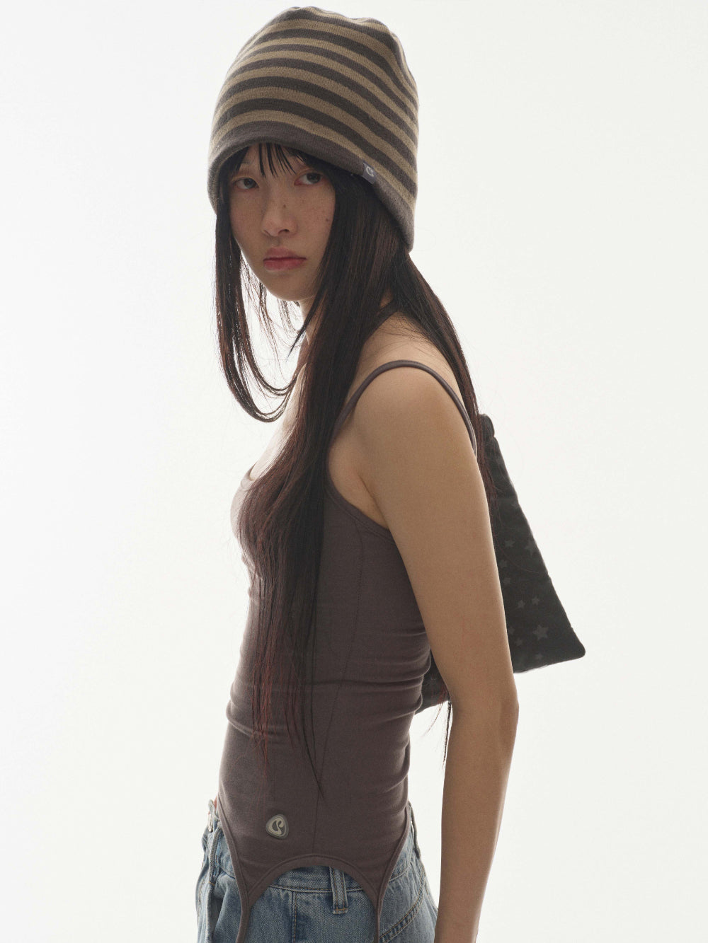 ✪【𝘱𝘳𝘦-𝘰𝘳𝘥𝘦𝘳】coyseio halter strap sleeveless (charcoal)