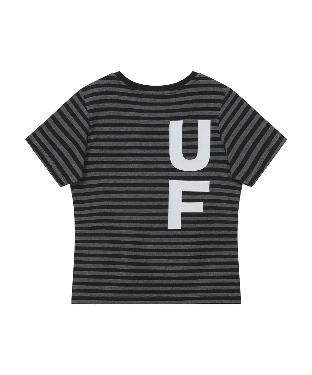 BAUF B LOGO SLIM FIT T-SHIRT (STRIPE BLACK)