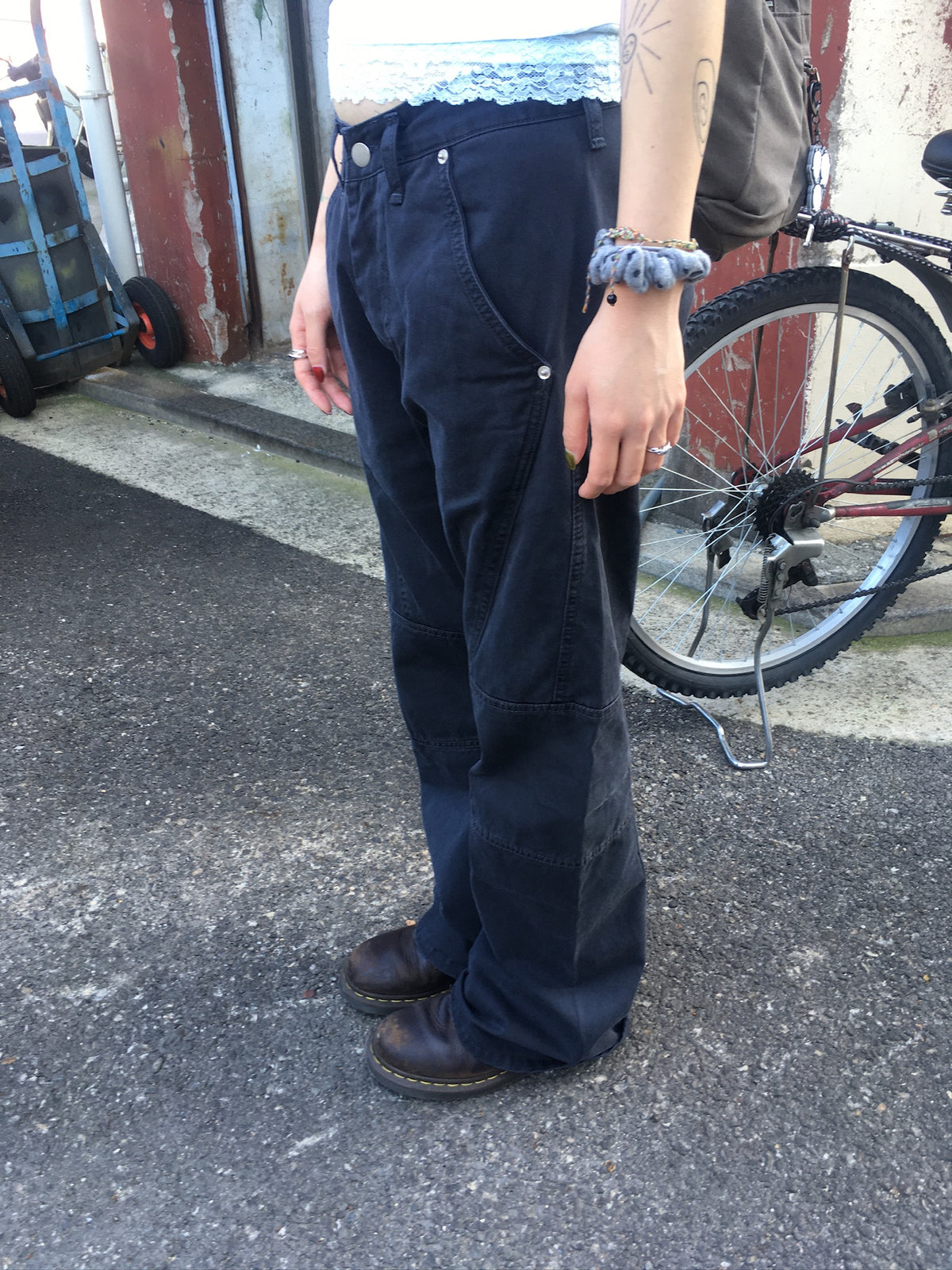 vintage flared pants (charcoal)