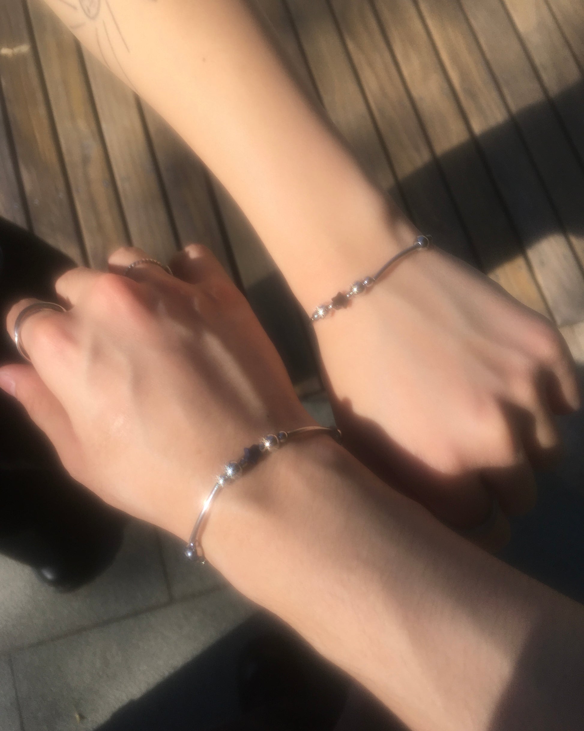 galaxy star bracelet (black)