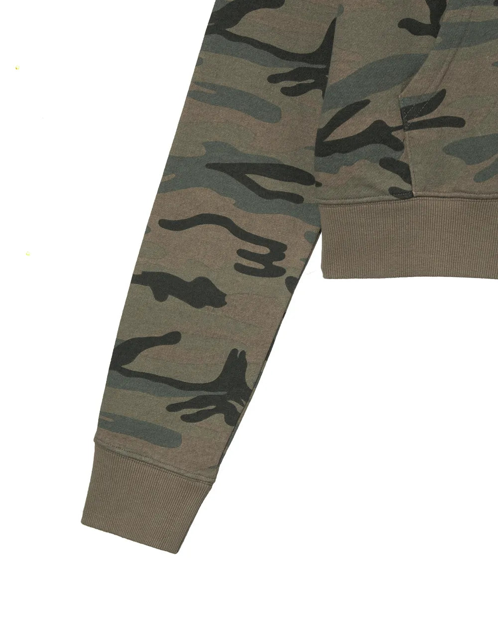 AEAE WEB LOGO CROP HOOD ZIP UP (CAMO BEIGE)
