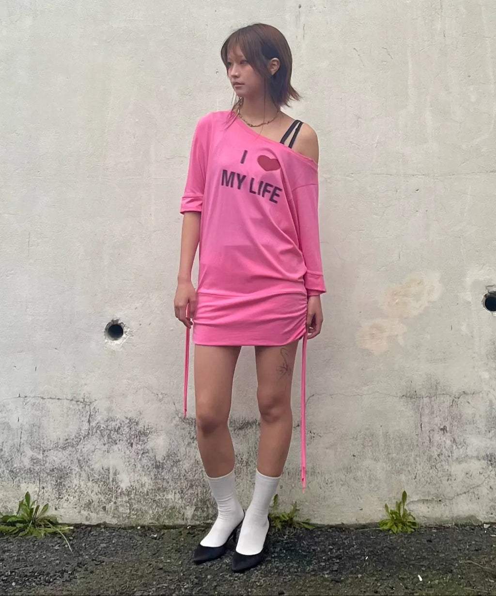 【𝘱𝘳𝘦-𝘰𝘳𝘥𝘦𝘳】SCULPTOR Tie Sleeve Tee Coral