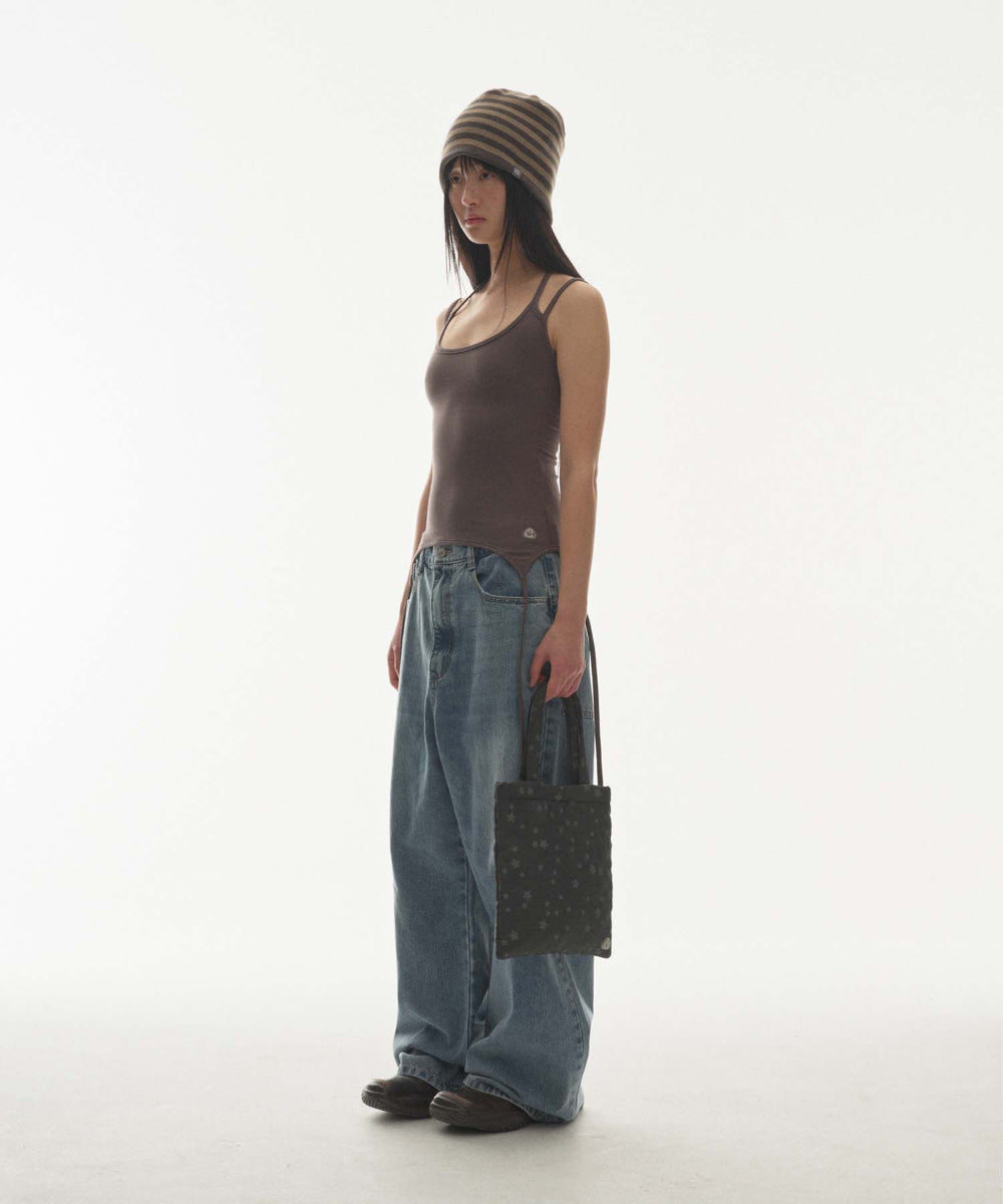 ✪【𝘱𝘳𝘦-𝘰𝘳𝘥𝘦𝘳】coyseio halter strap sleeveless (charcoal)