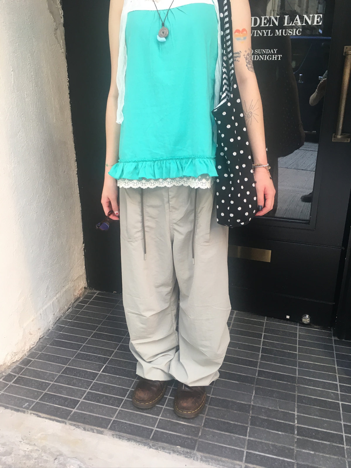fatigue nylon pants (light khaki)