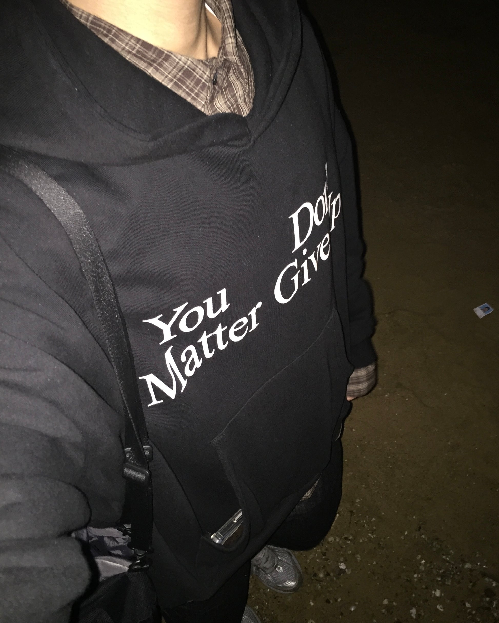 you don’t matter give up hoodie (black)