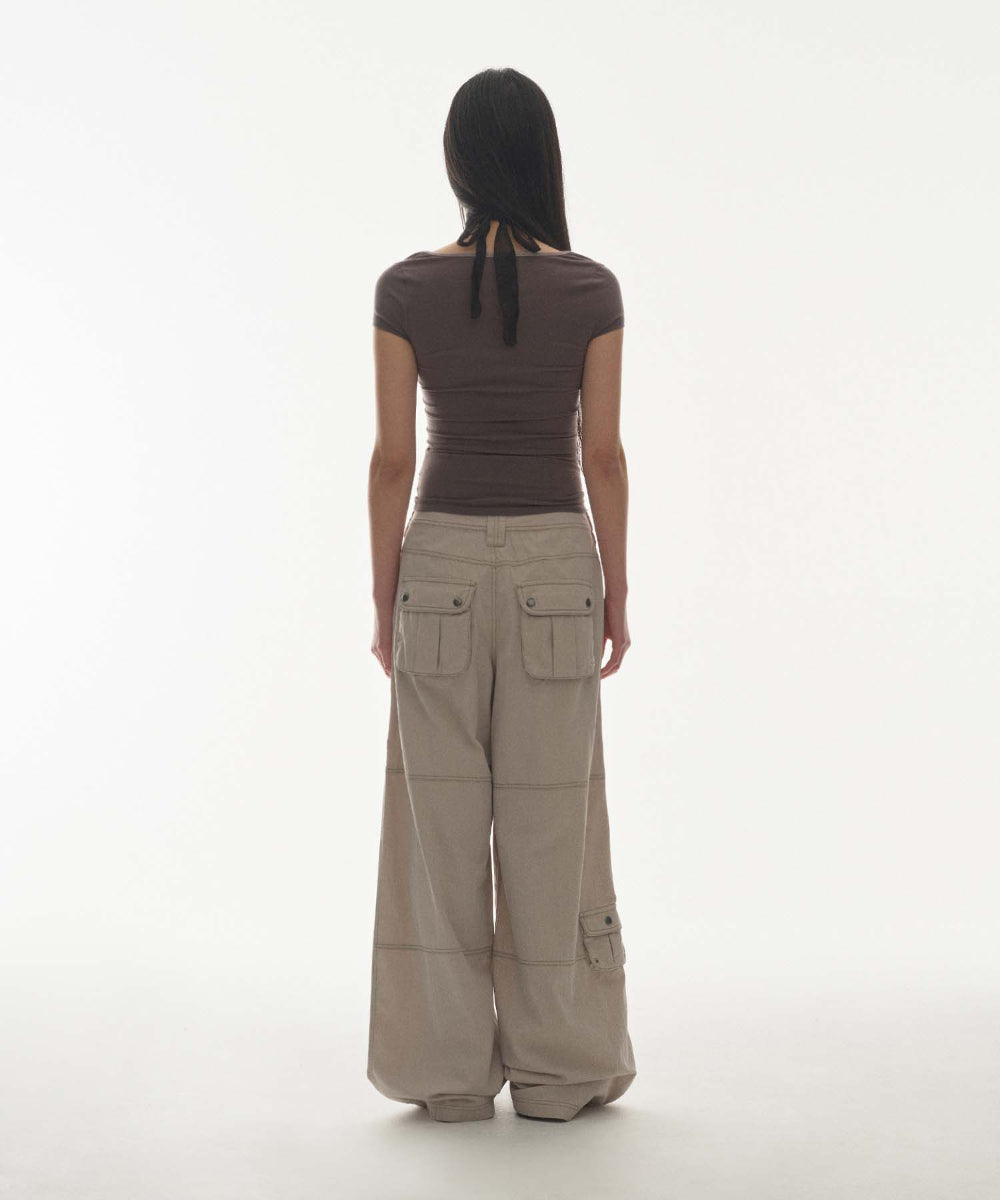 ✪【𝘱𝘳𝘦-𝘰𝘳𝘥𝘦𝘳】coyseio snap work pants (2 color)