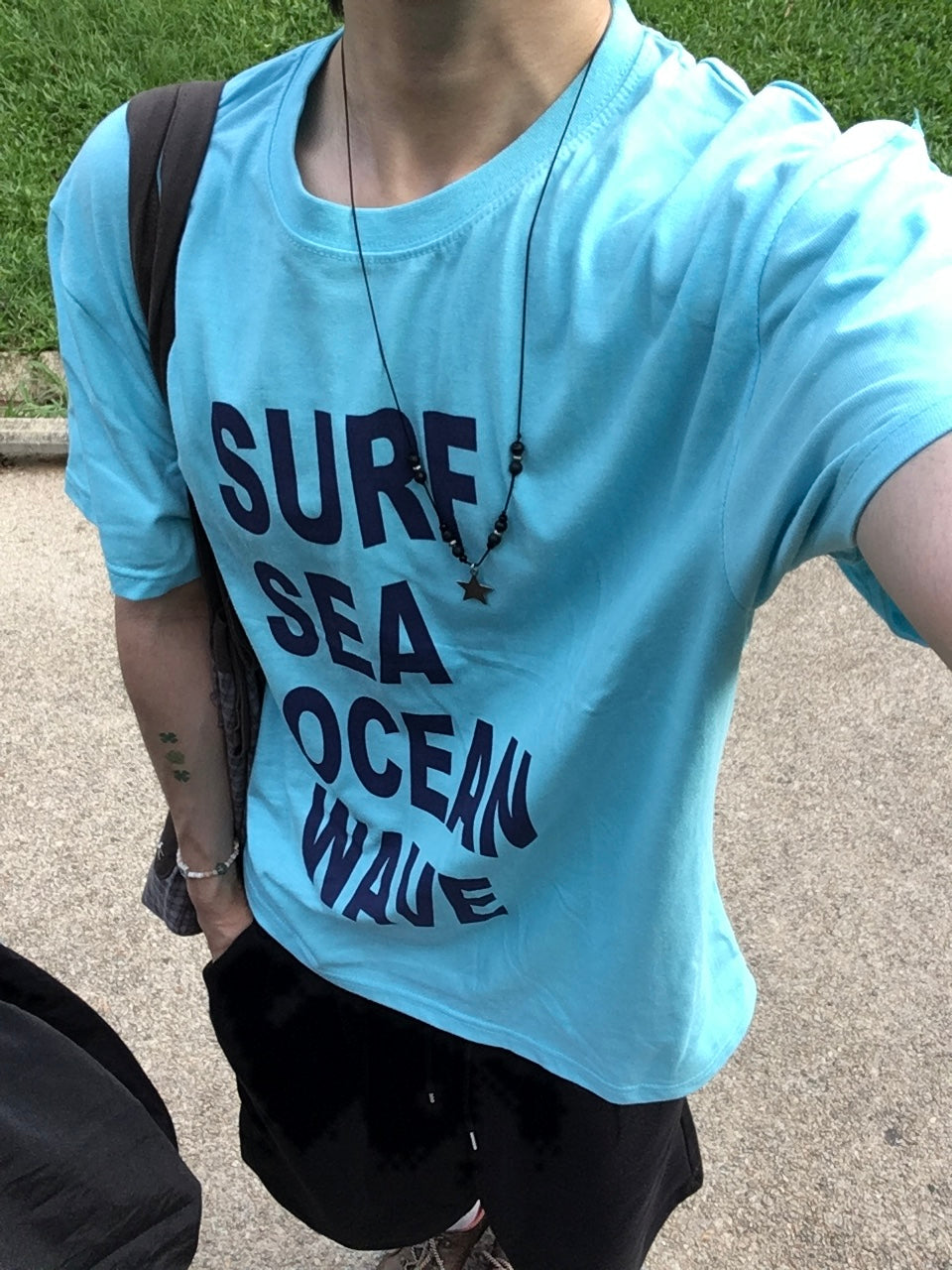 recipe letter tee (ocean)