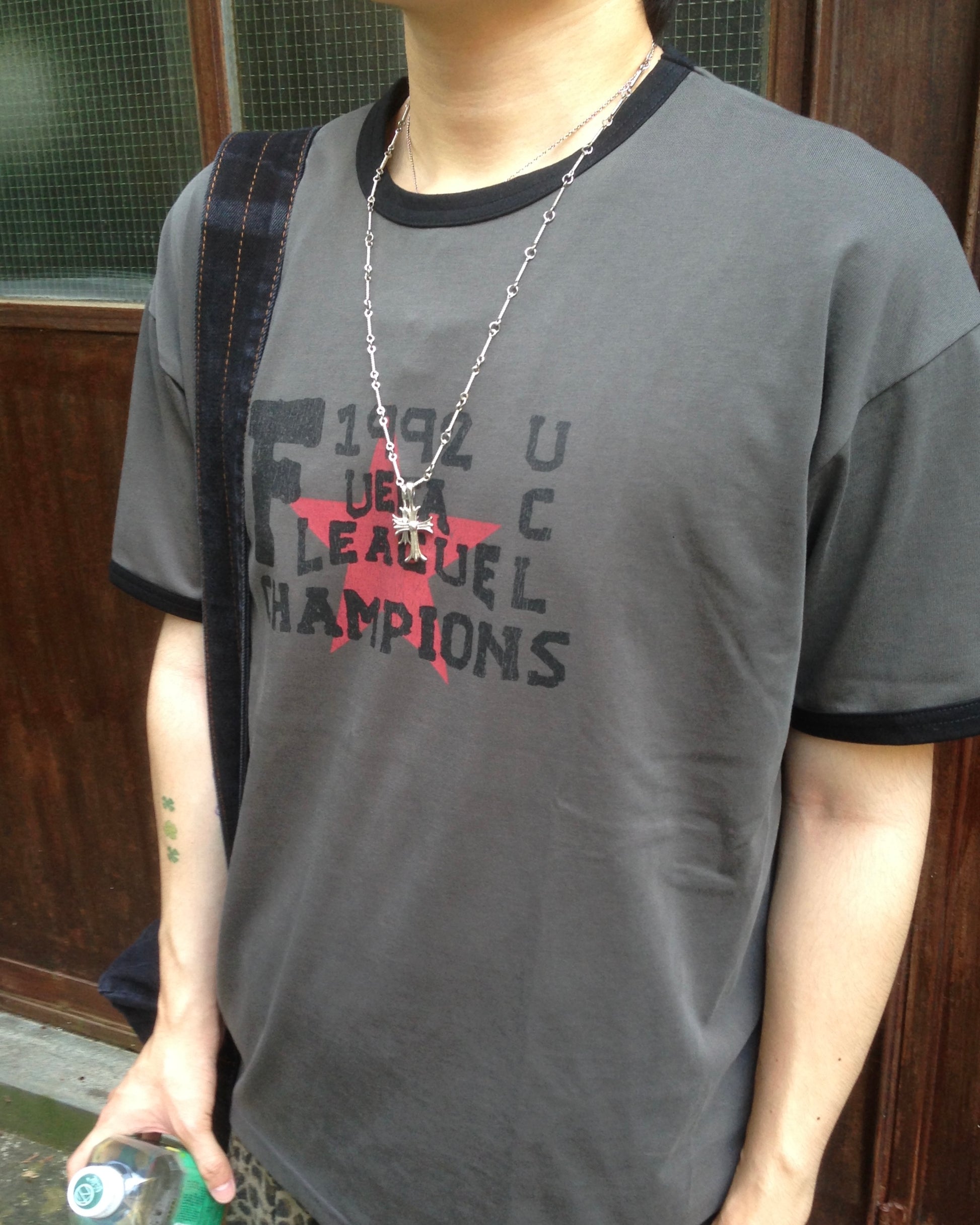 champion star ringer tee (charcoal)