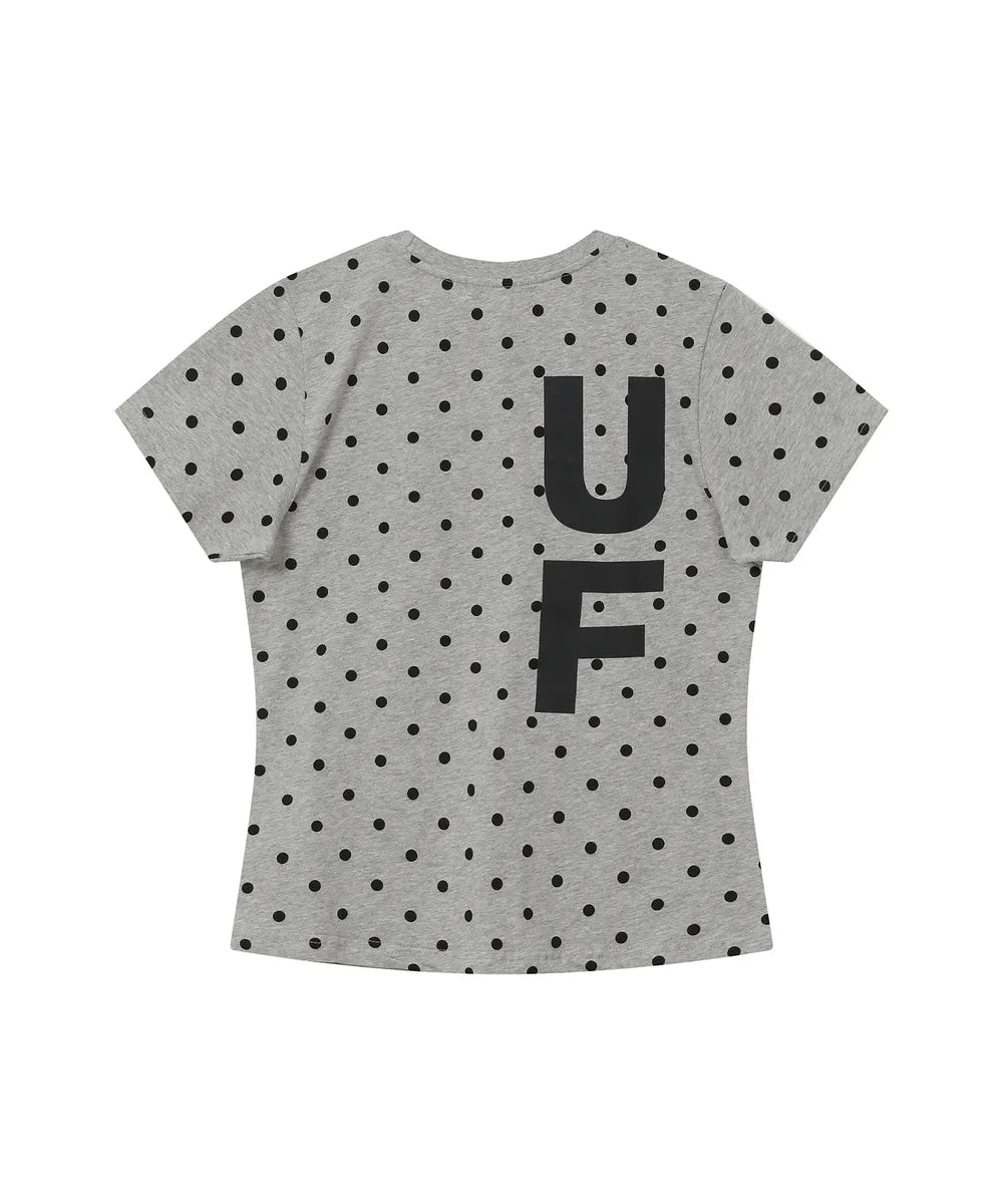 BAUF B LOGO SLIM FIT T-SHIRT (DOT GREY)