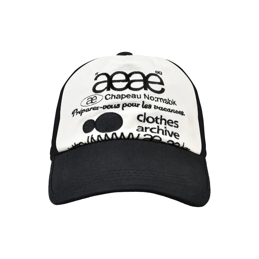 AEAE WEB LOGO TWO TONE BALL CAP (BLACK/WHITE)