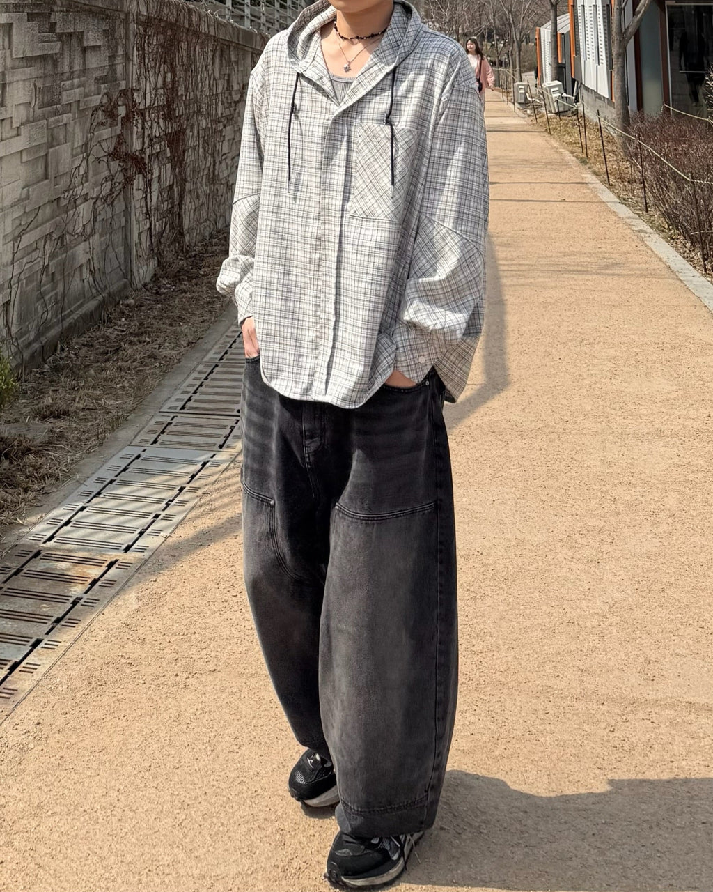 (in stock) vintage layer washed jeans