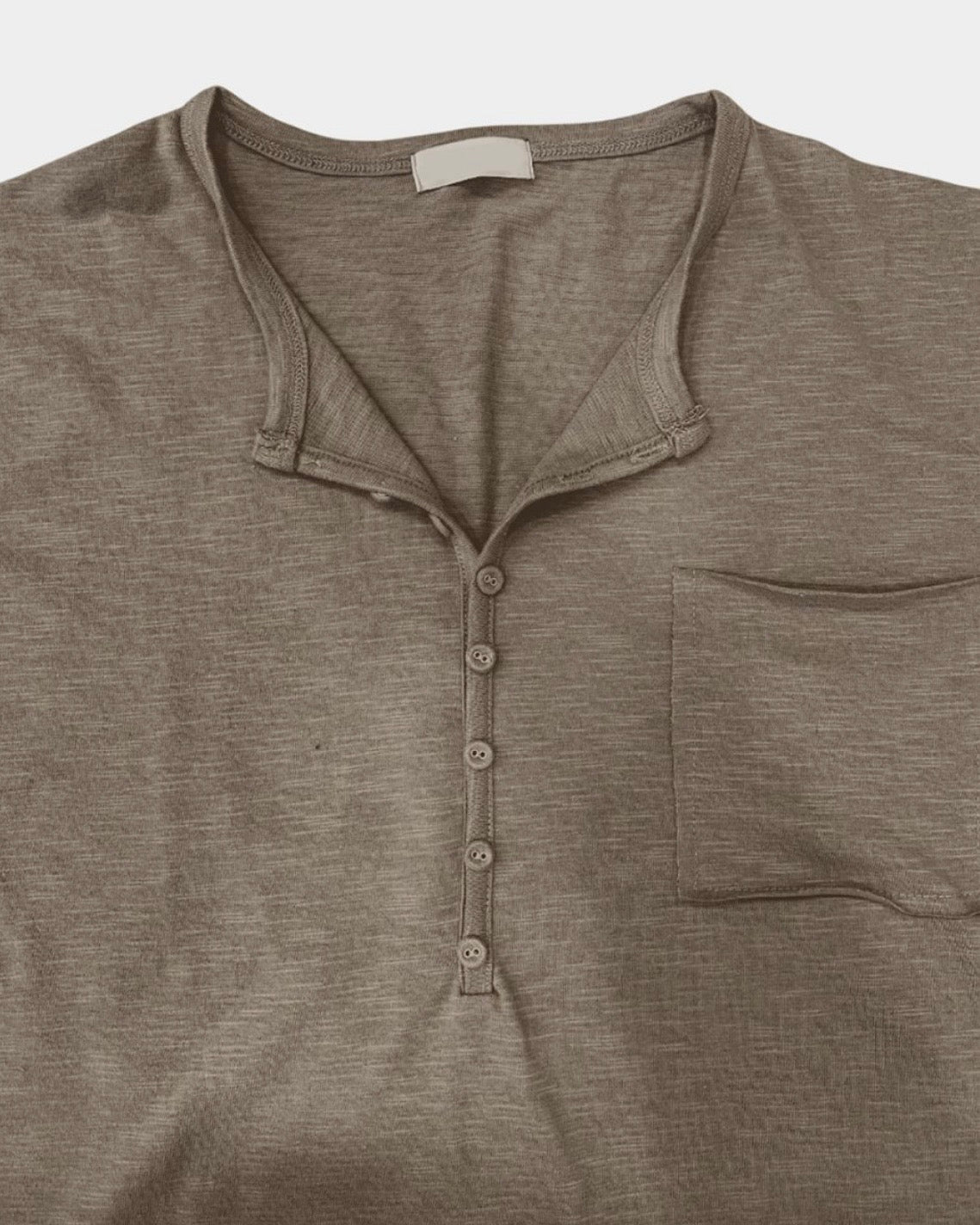 henley button tee (vintage blue)