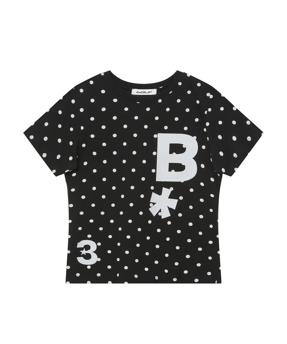 BAUF B LOGO SLIM FIT T-SHIRT (DOT BLACK)