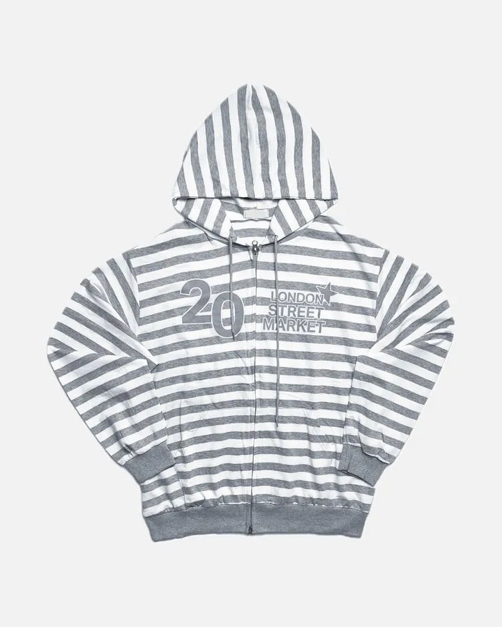 20 striped zip-up hoodie (grey)