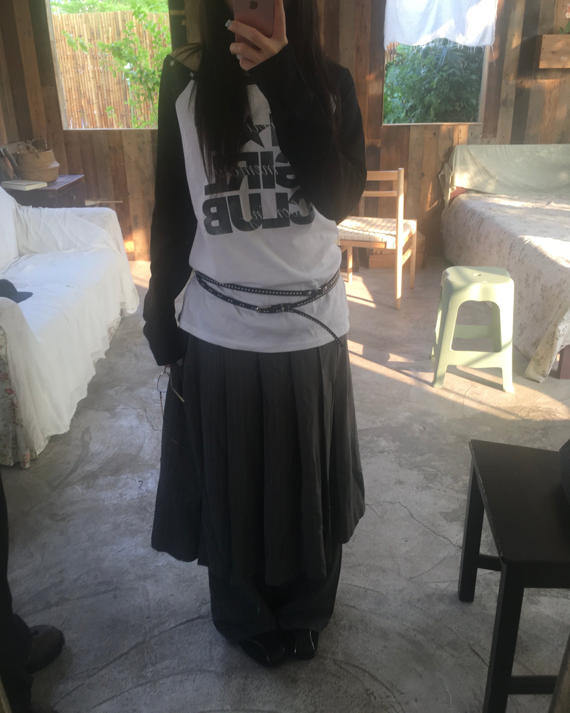 hot girl raglan tee (white)