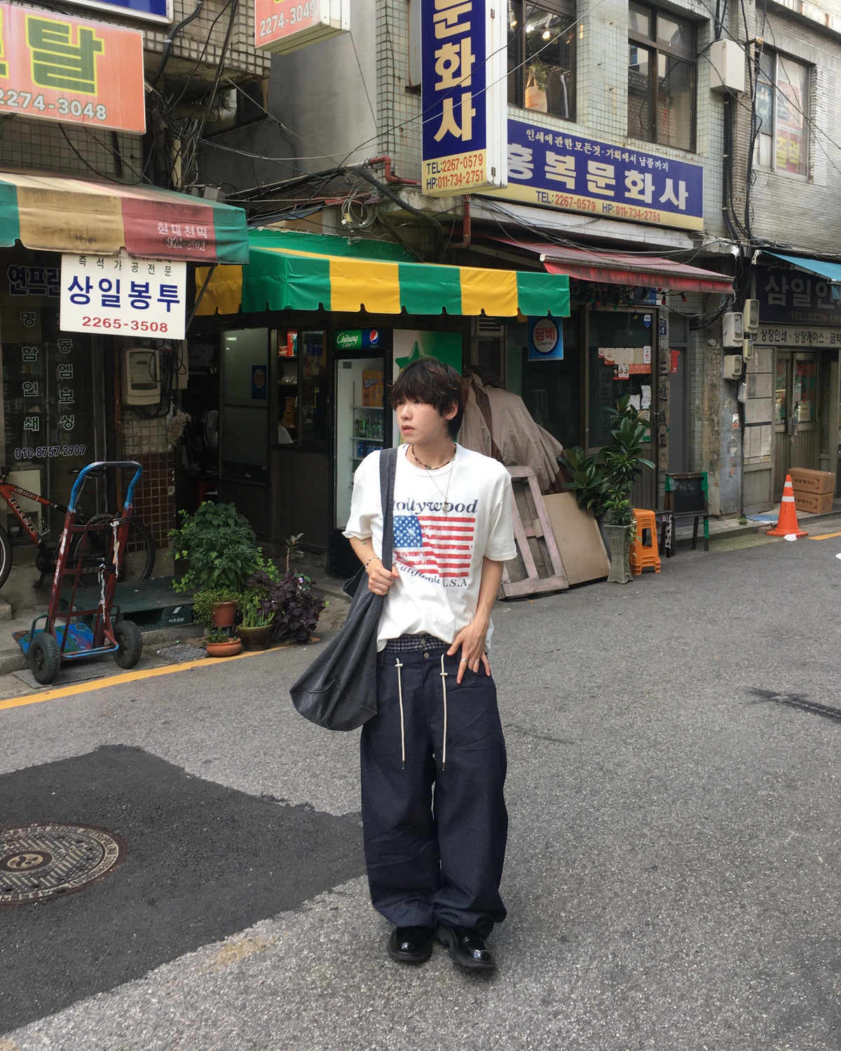 trunk layered pants (blue)