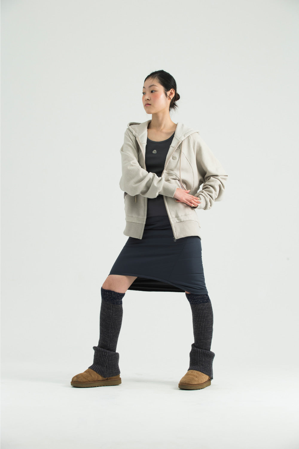✪【𝘱𝘳𝘦-𝘰𝘳𝘥𝘦𝘳】coyseio string pocket hood zip-up (3 color)