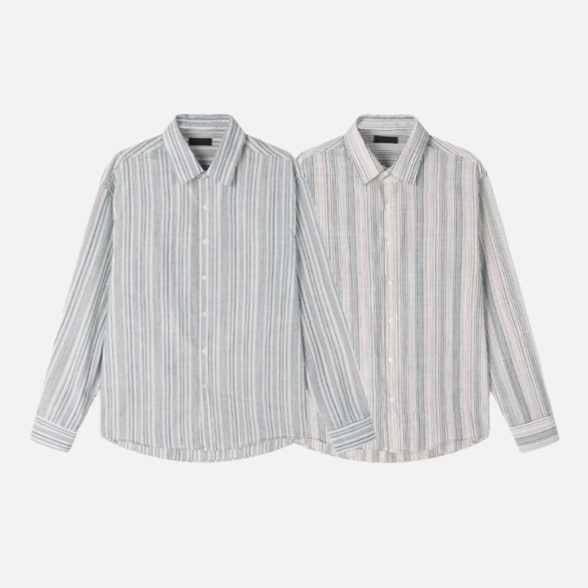 striped crop shirt (blue)