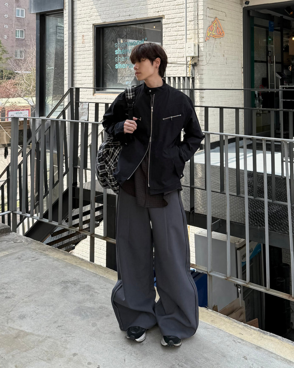 (in stock) motorstitch nylon jacket