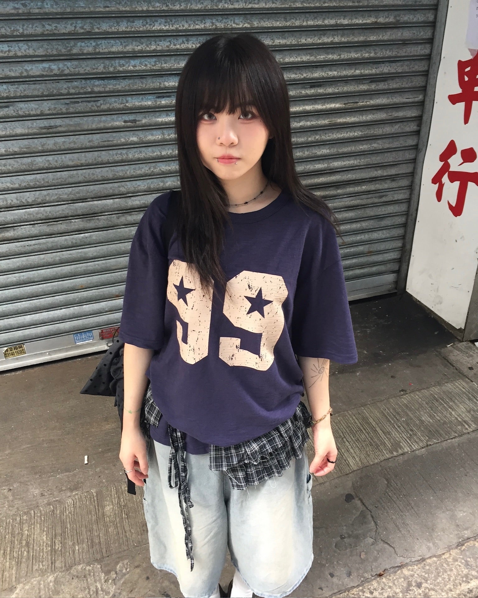 99 painted tee (navy)